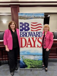 FEC’s local Representative Christine Hunschofsky and T.J. Long were “twinning” at Broward Days!