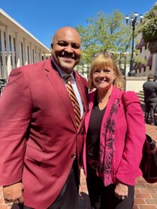 A great conversation took place outside the Capitol with Senator Corey Simon.